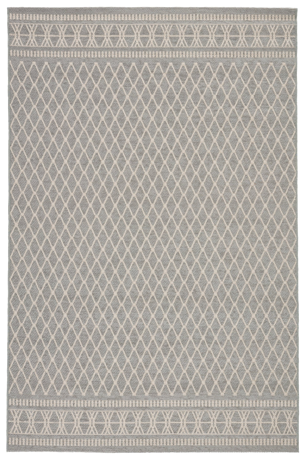 Vella Indoor/Outdoor Trellis Light Gray & Cream Area Rug