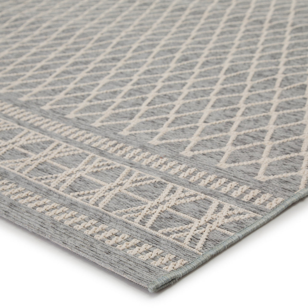 Vella Indoor/Outdoor Trellis Light Gray & Cream Area Rug