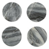 Set of 4 Marble Coasters in Grey design by Sir/Madam