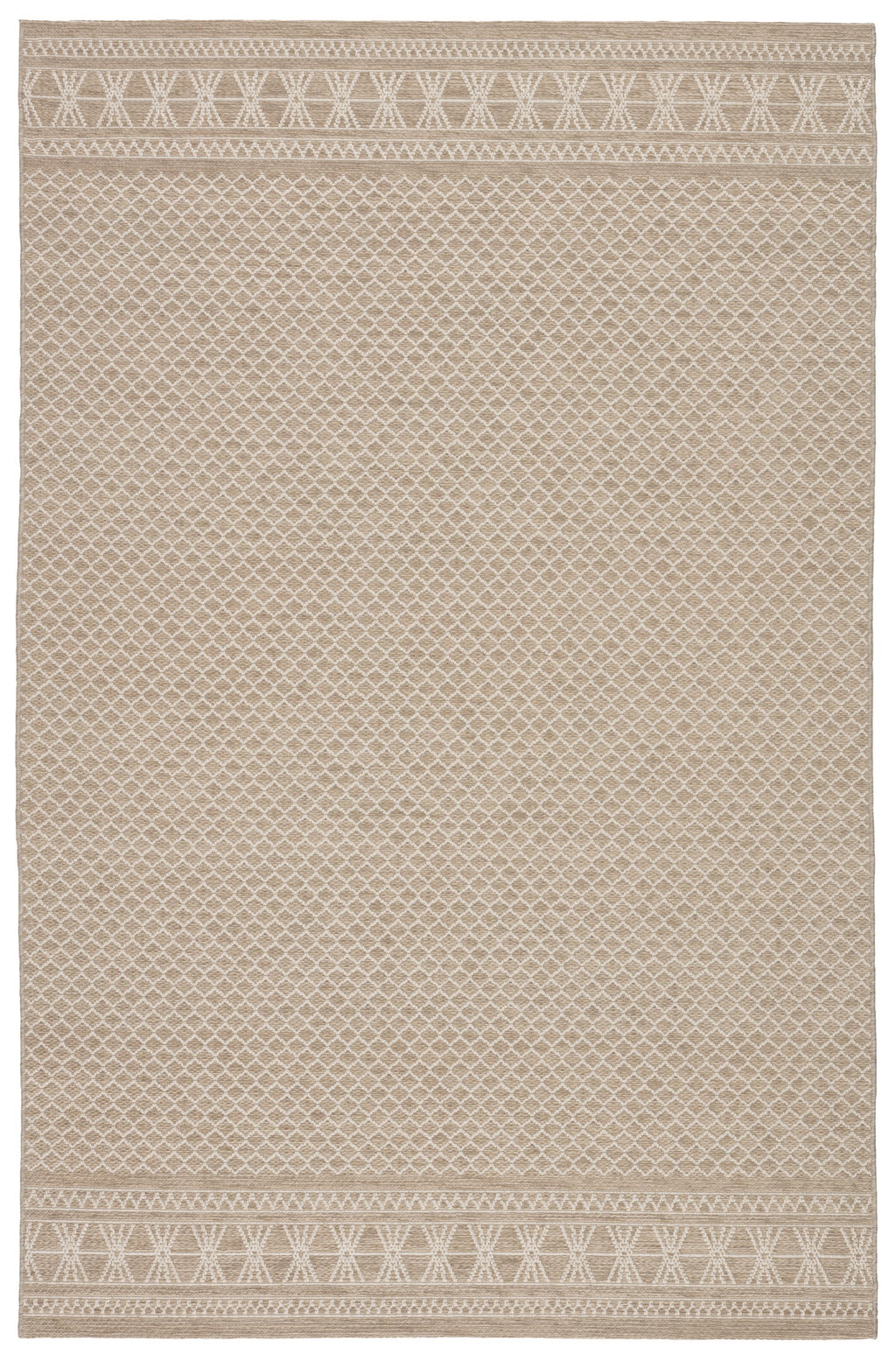 Vella Indoor/Outdoor Trellis Beige & Cream Area Rug