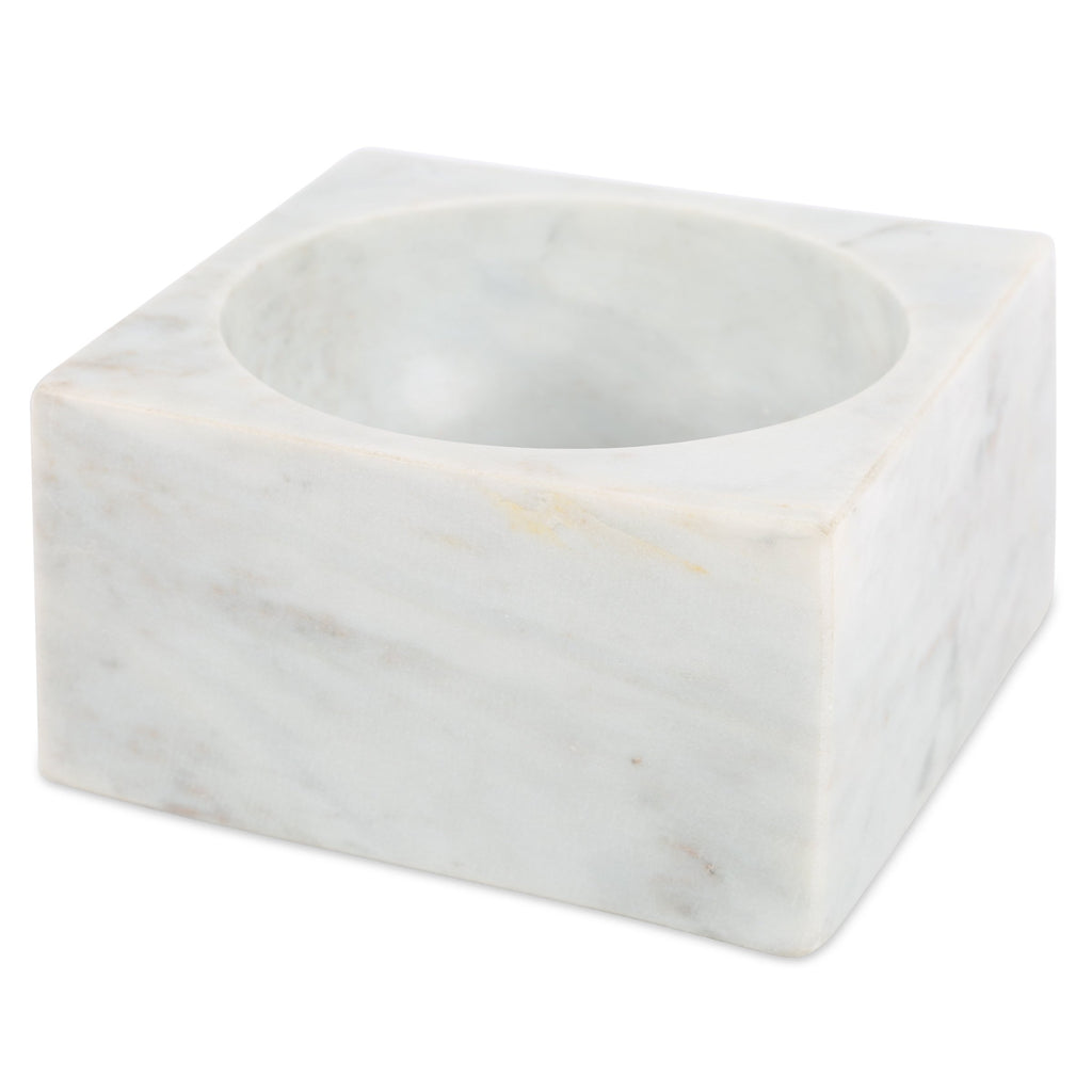 Marble Modernist Bowls in White in Various Sizes