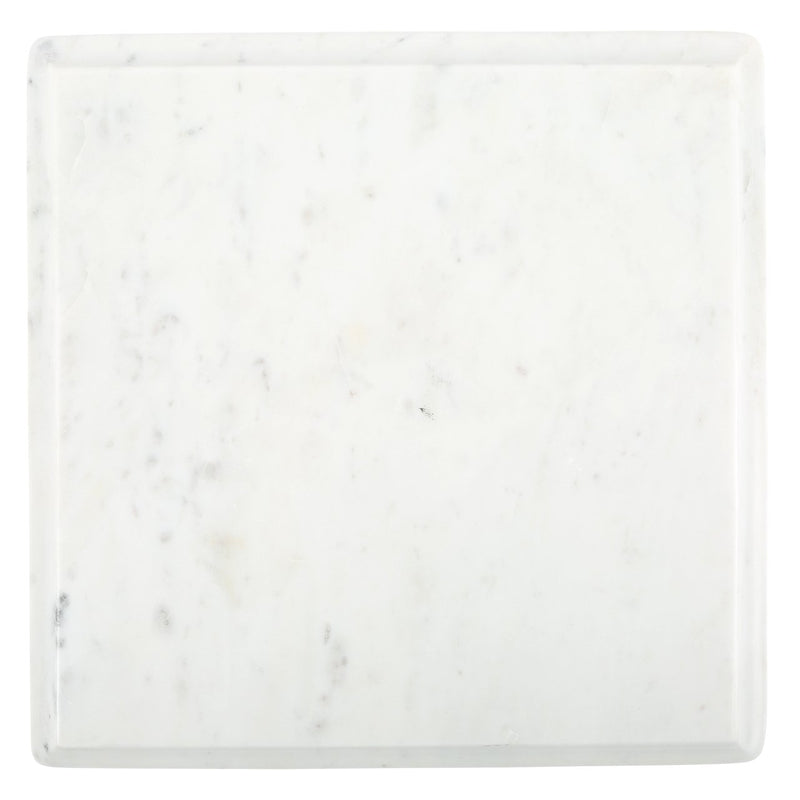 Large Ogee Slab in White Marble