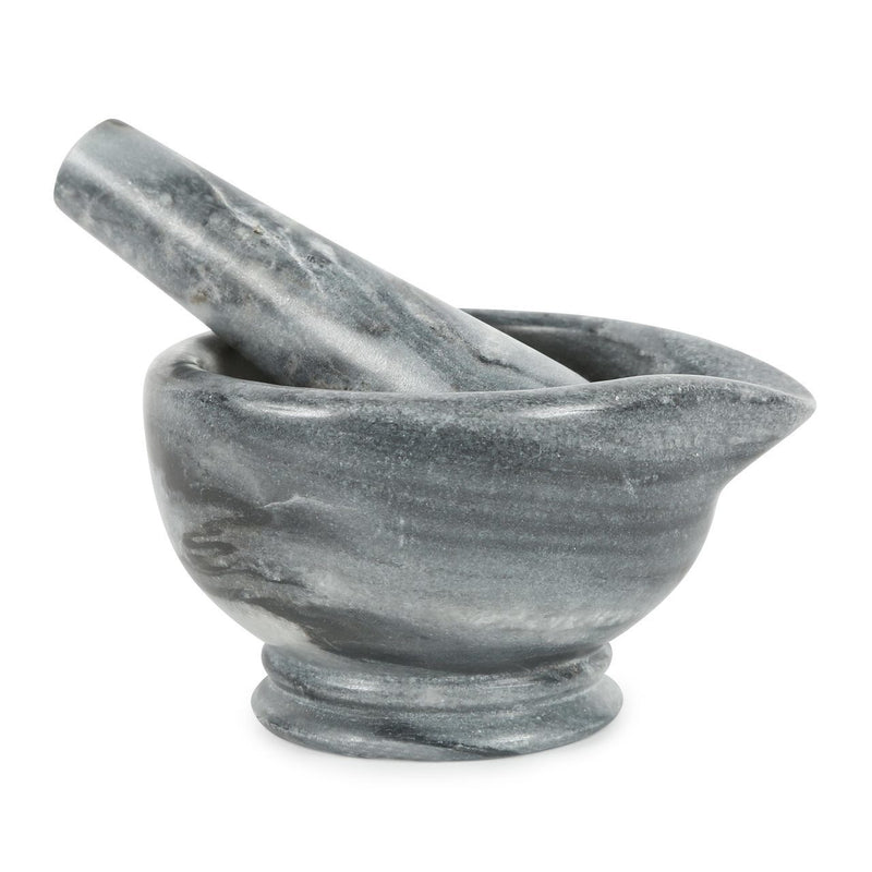 Mini Mortar & Pestle in Grey Marble