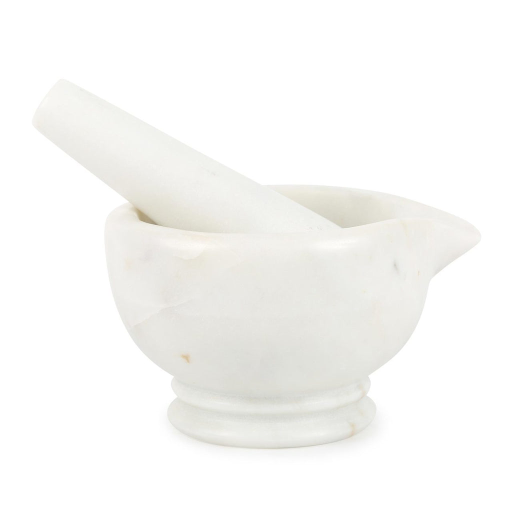 Mini Mortar & Pestle in White Marble