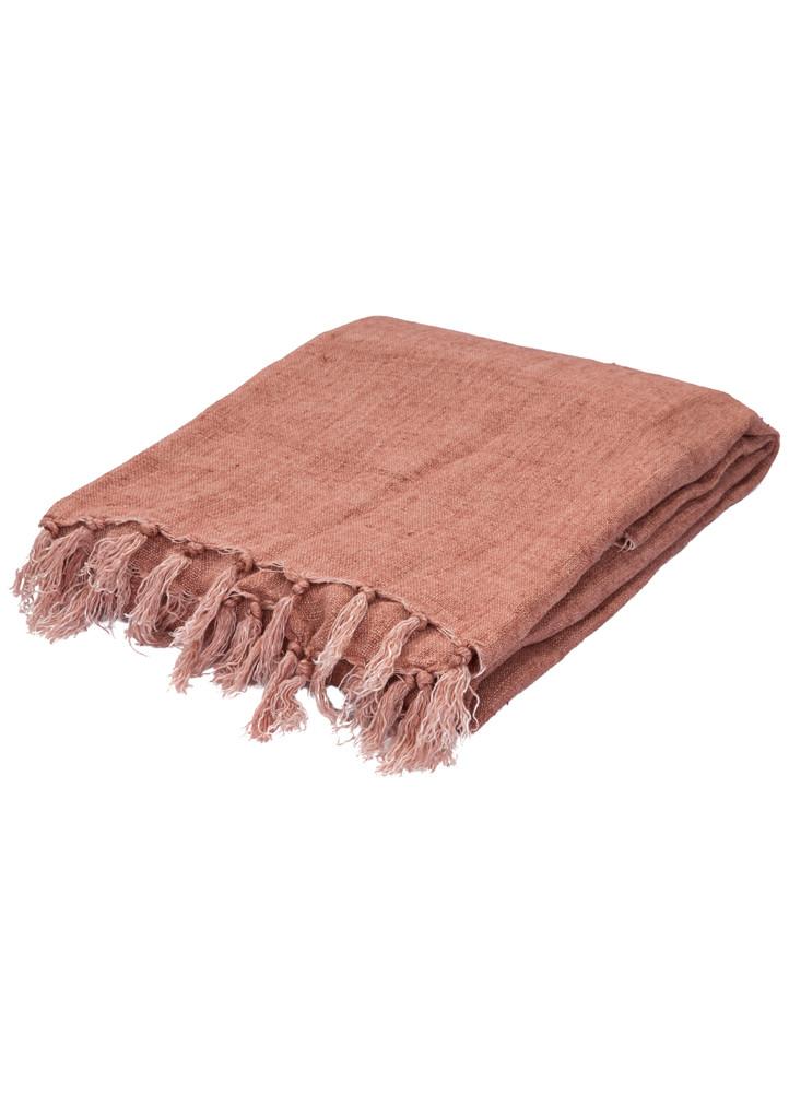 Lisabet Solid Pink Throw