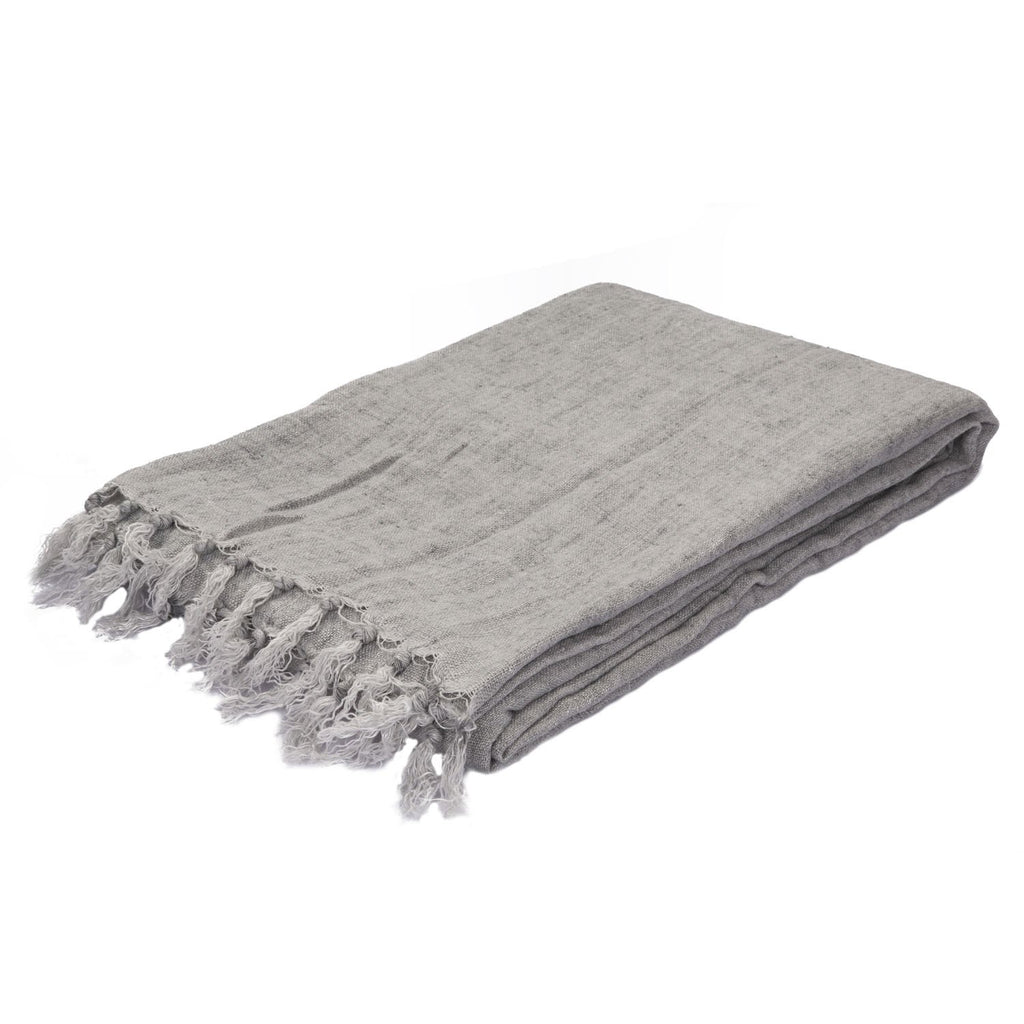 Lisabet Solid Gray Throw