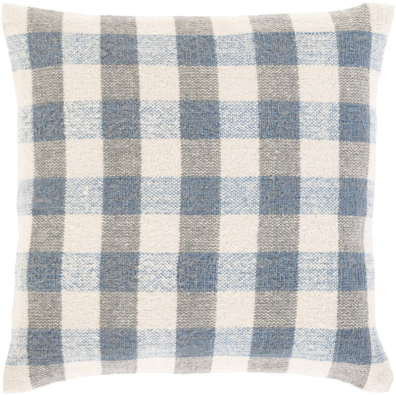 Malcom MCM-002 Hand Woven Pillow in Denim & Charcoal by Surya