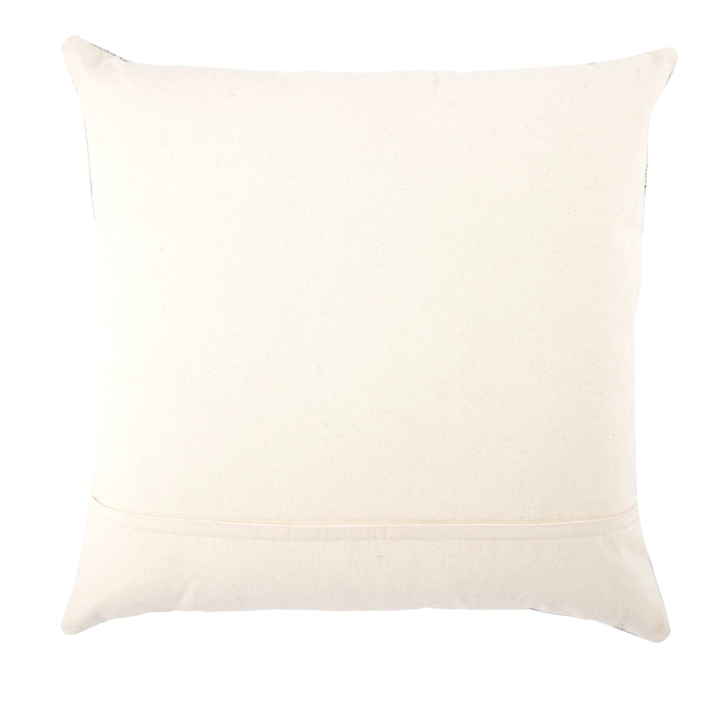 Scandi Solid Light Gray & White Pillow