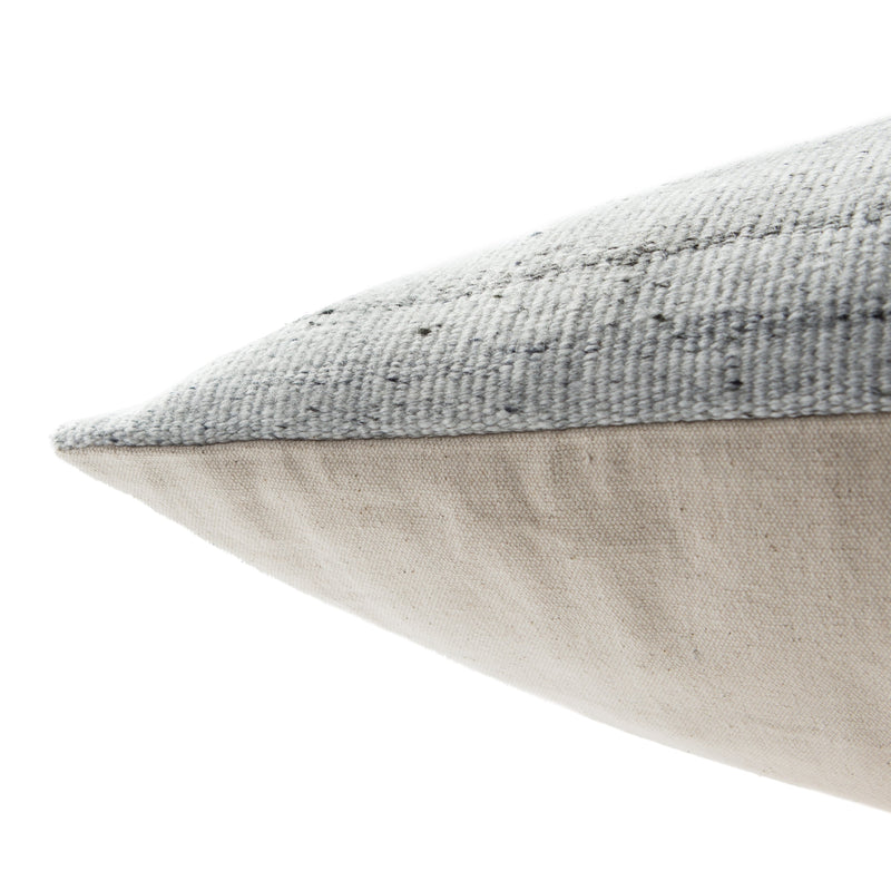 Scandi Solid Light Gray & White Pillow