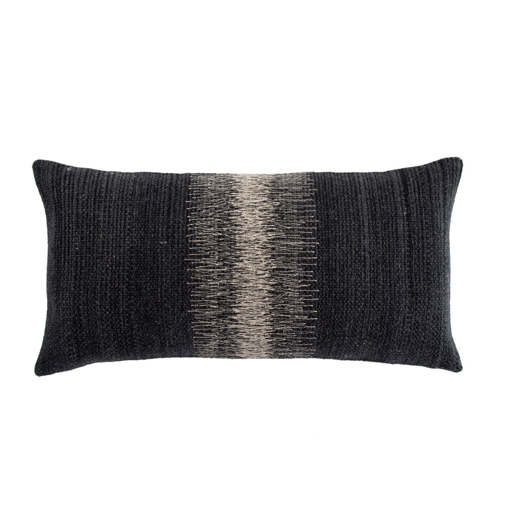 Aravalli Ombre Black & Gray Pillow design by Jaipur Living