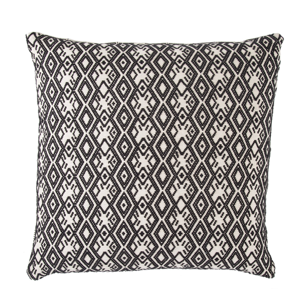 Castanet Tribal Black & White Pillow design by Jaipur Living