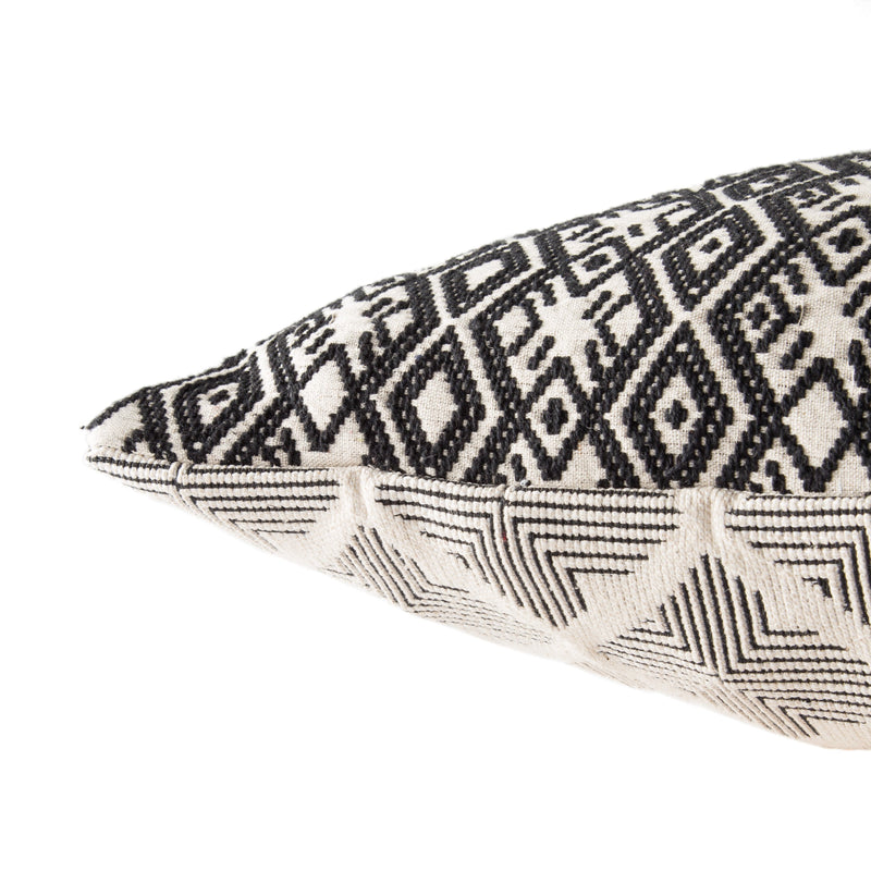 Castanet Tribal Black & White Pillow design by Jaipur Living