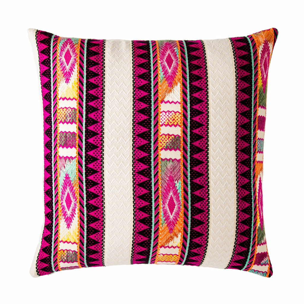 Flamenco Striped Multicolor & Ivory Pillow design by Jaipur Living