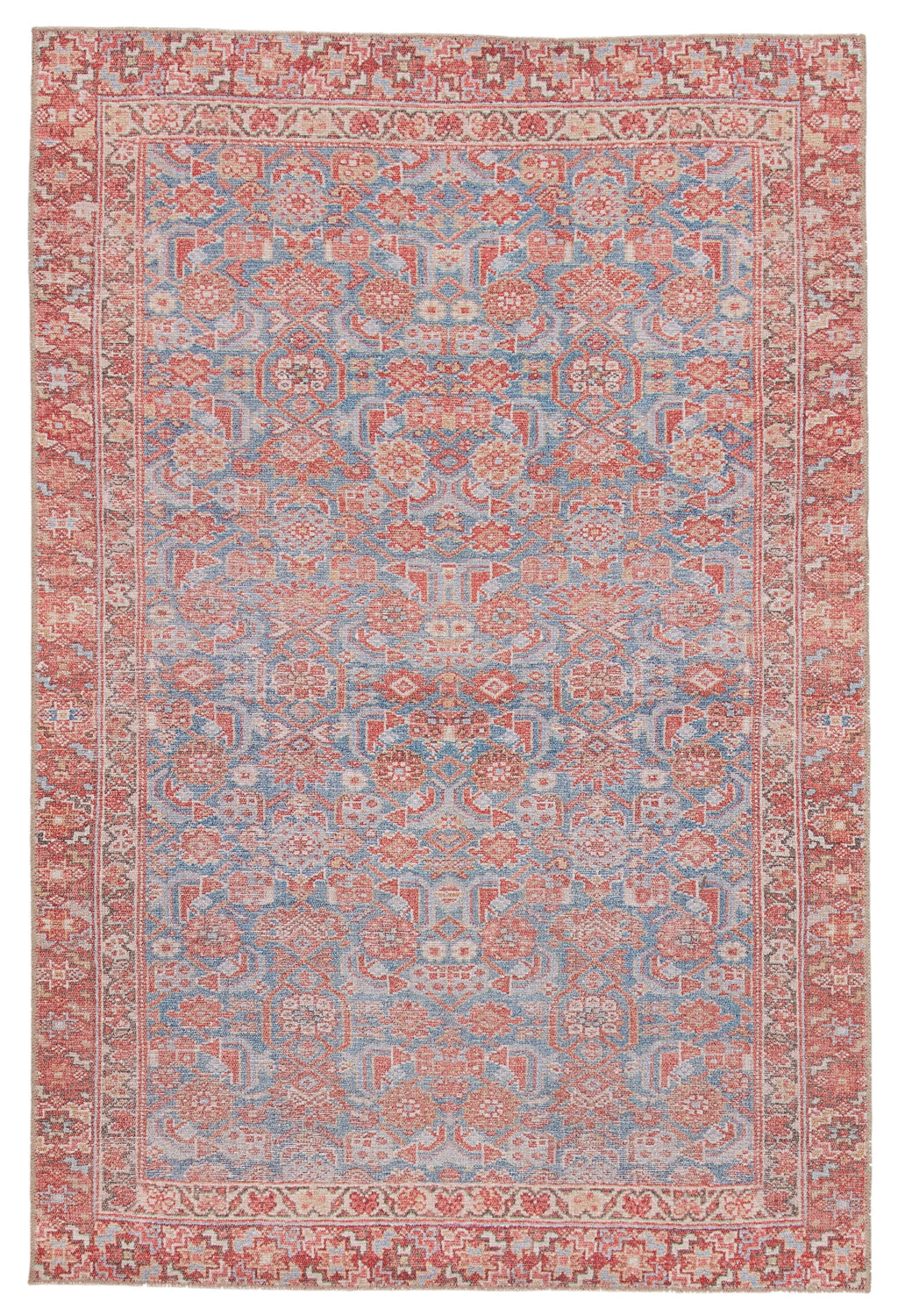 Kybele Oriental Blue & Red Area Rug