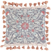 Mandana MDN-002 Hand Woven Pillow in Sky Blue & Bright Red by Surya