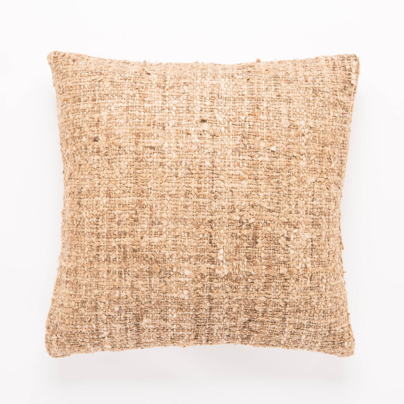 Brown & Tan Textured Anja Throw Pillow design by Jaipur