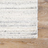 Vassa Handmade Solids & Heathers White & Gray Area Rug