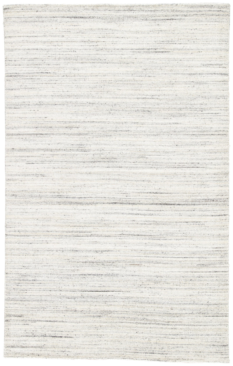 Vassa Handmade Solids & Heathers White & Gray Area Rug