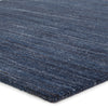 Vassa Handmade Solid Dark Blue Area Rug