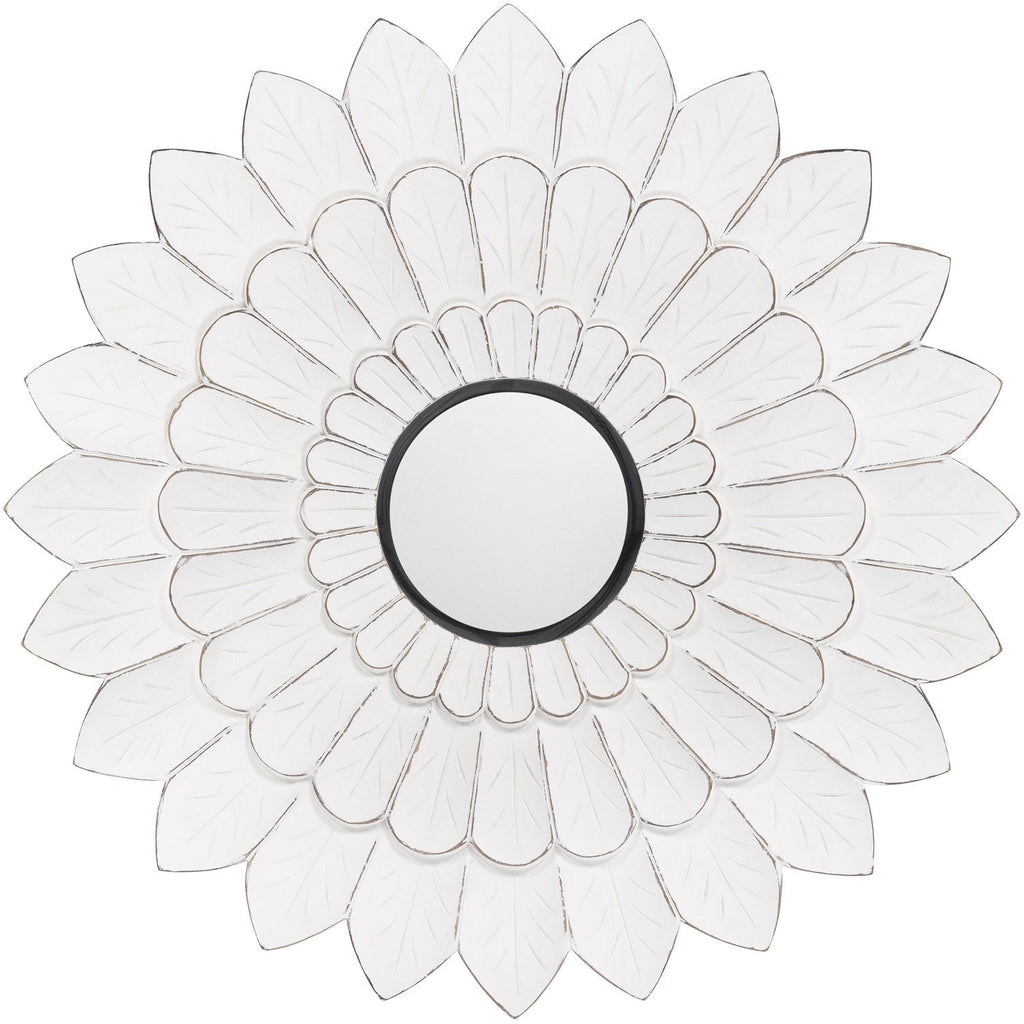 Maneka MEK-002 Mirror in Antiqued White by Surya