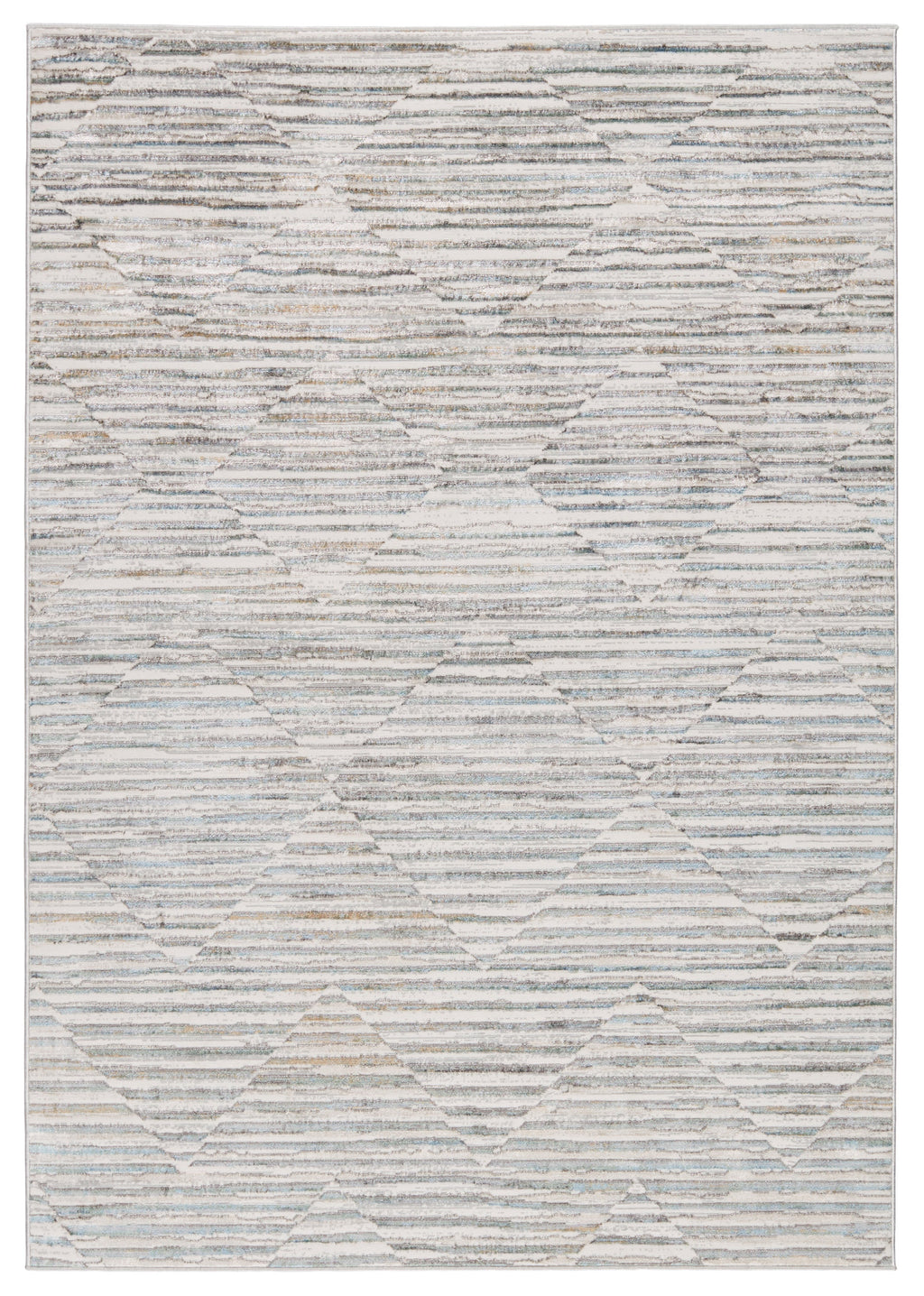 Melo Wilmot Gray & Light Blue Rug 1