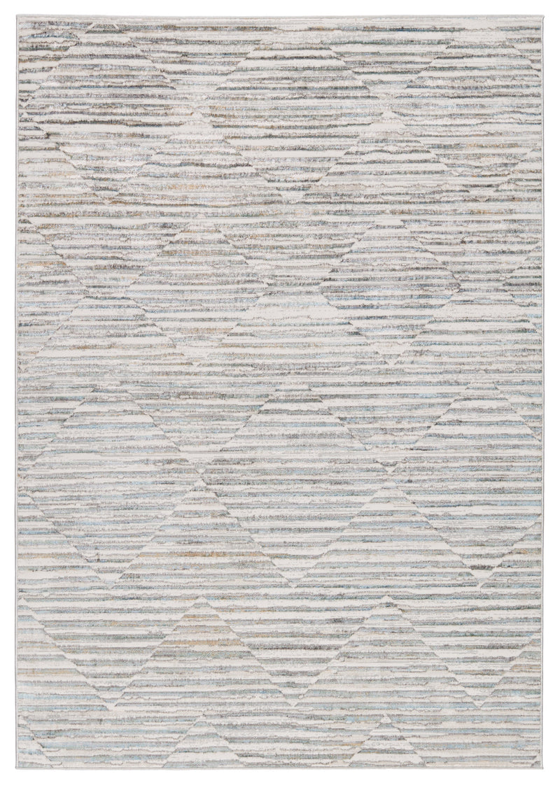 Melo Wilmot Gray & Light Blue Rug 1