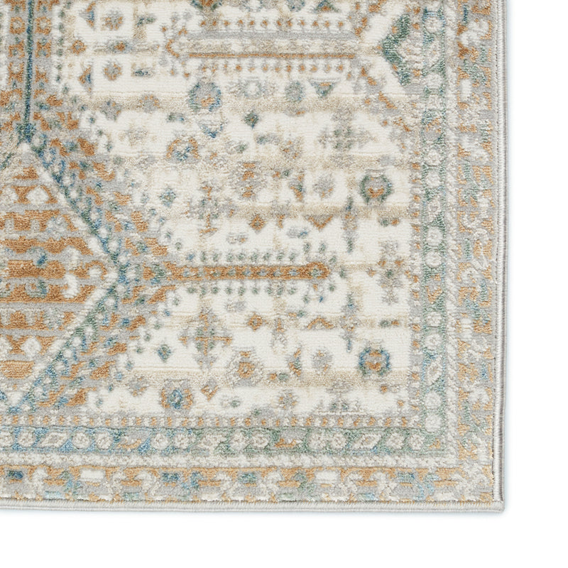 Melo Roane Gold & Light Blue Rug 4