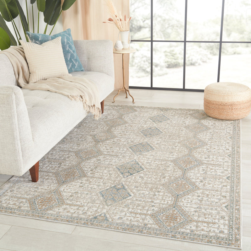 Melo Roane Gold & Light Blue Rug 5