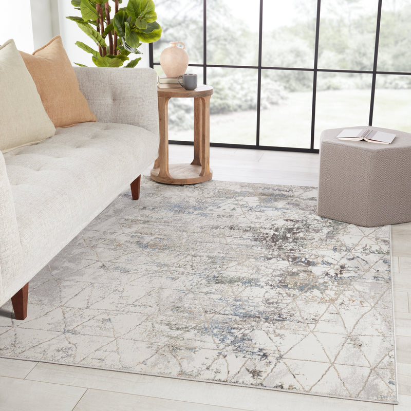 Melo Arya Gray & Light Blue Rug 5