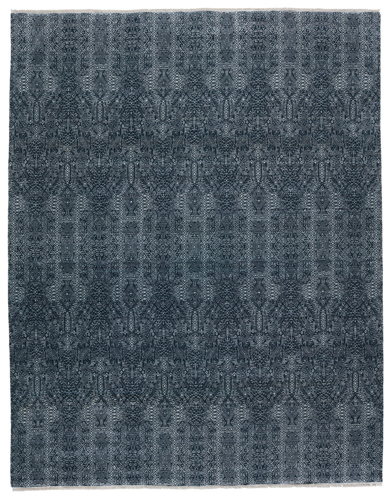 Merritt Bram Dark Blue & Ivory Rug 1