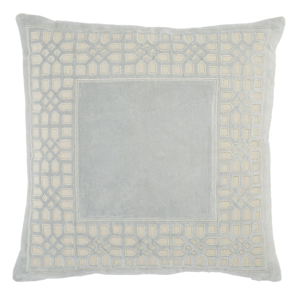 Azilane Trellis Pillow in Light Blue by Jaipur Living