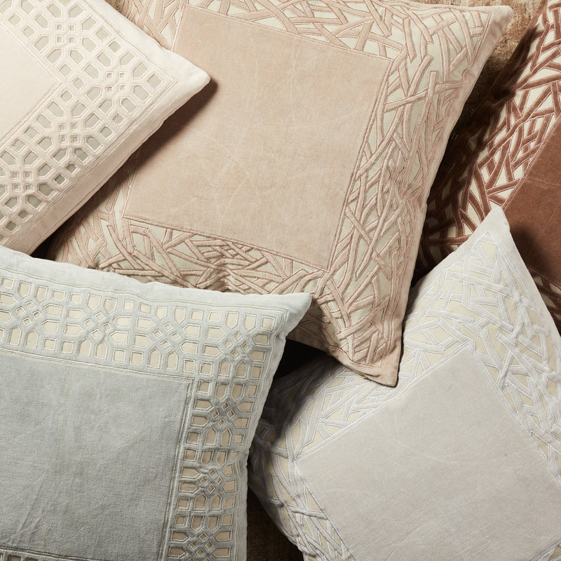 Birch Trellis Pillow in Tan by Jaipur Living