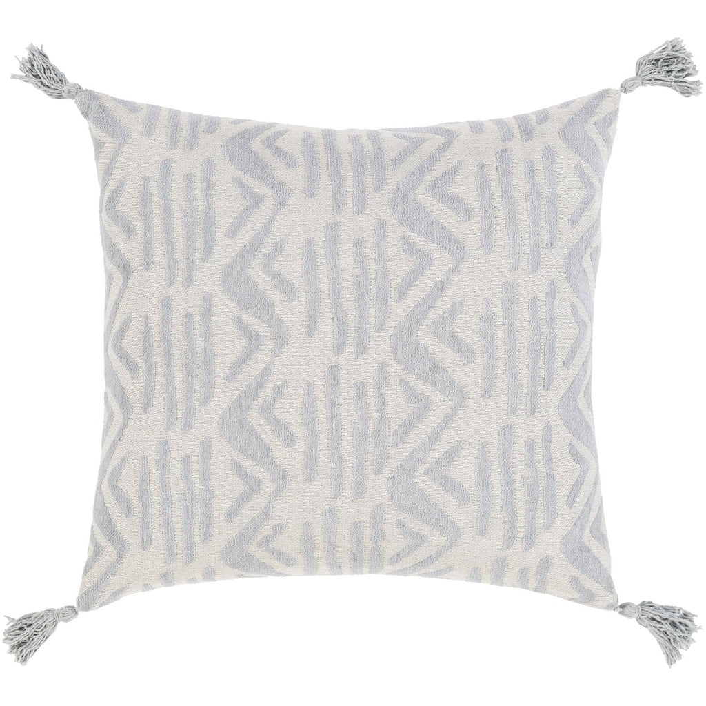 Madagascar MGS-004 Woven Pillow in Medium Gray by Surya