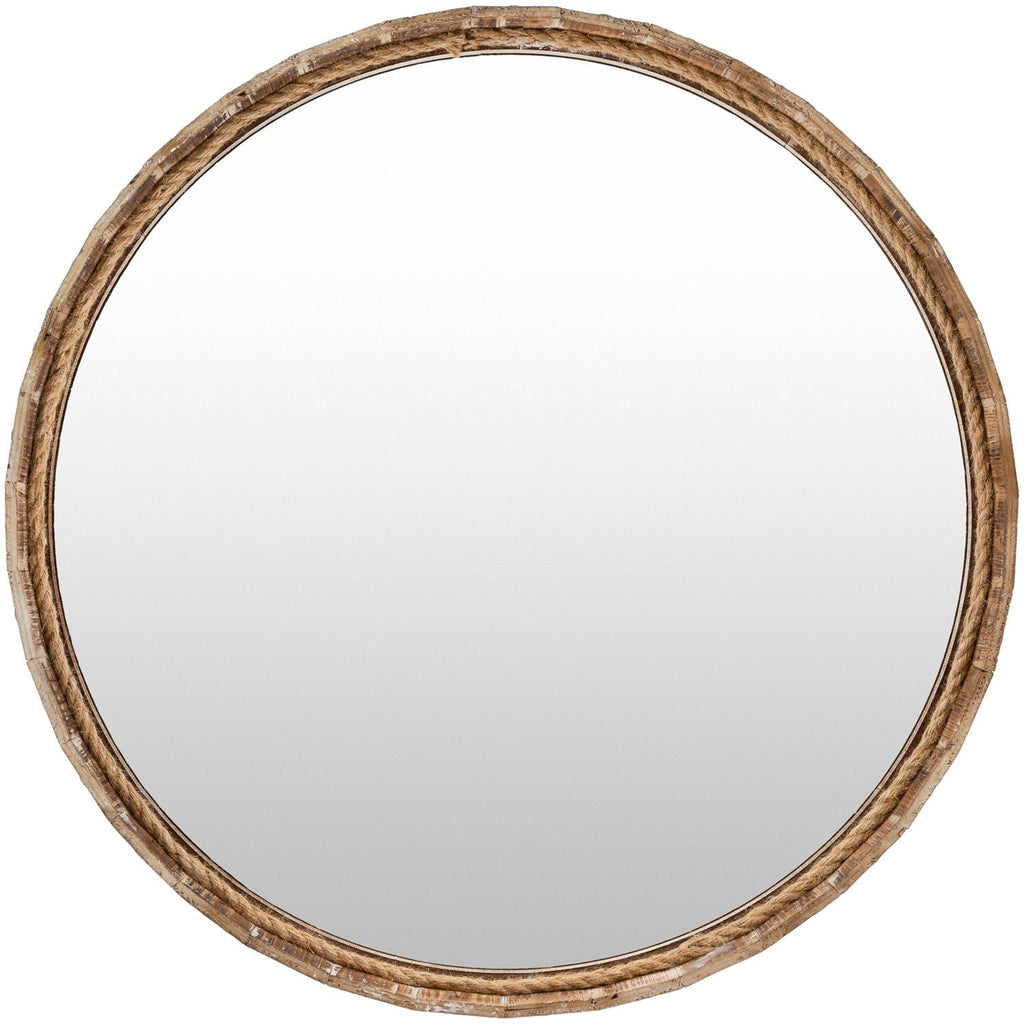 Misha MIH-001 Round Mirror in Natural by Surya