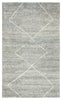 Renee Hand-Knotted Geometric Light Blue & Ivory Area Rug