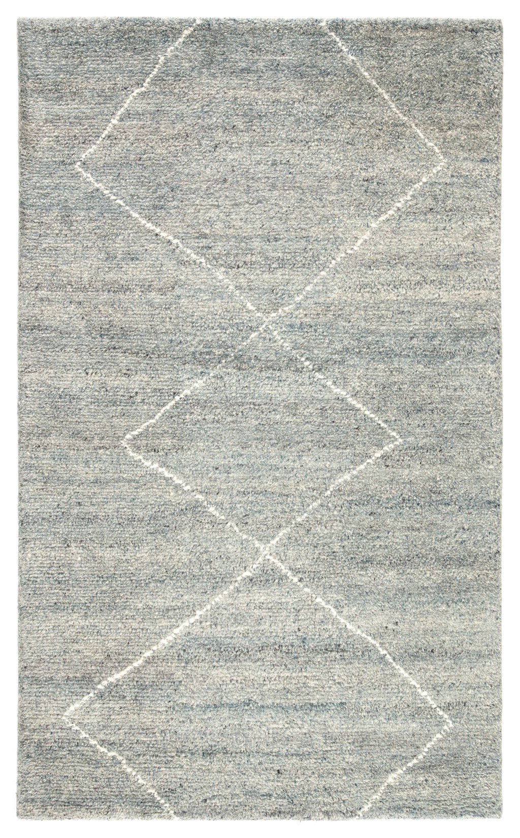 Renee Hand-Knotted Geometric Light Blue & Ivory Area Rug