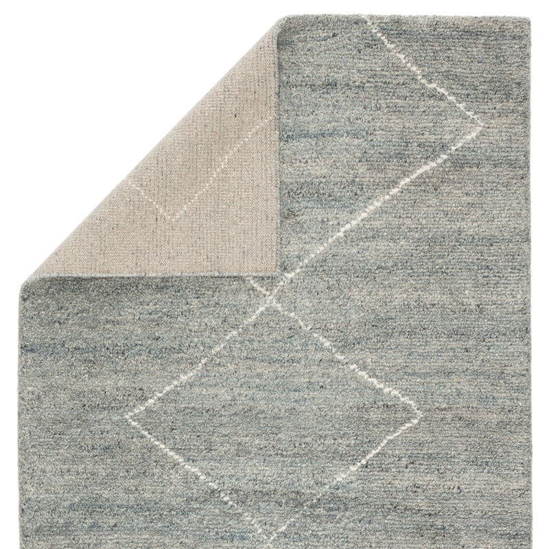 Renee Hand-Knotted Geometric Light Blue & Ivory Area Rug