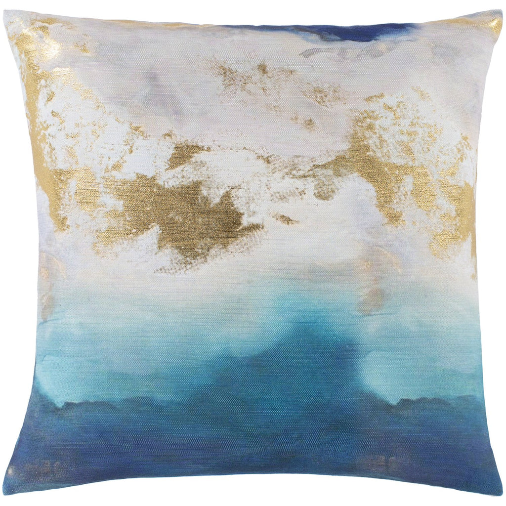 Mira MIR-001 Woven Pillow in Aqua & Ivory by Surya