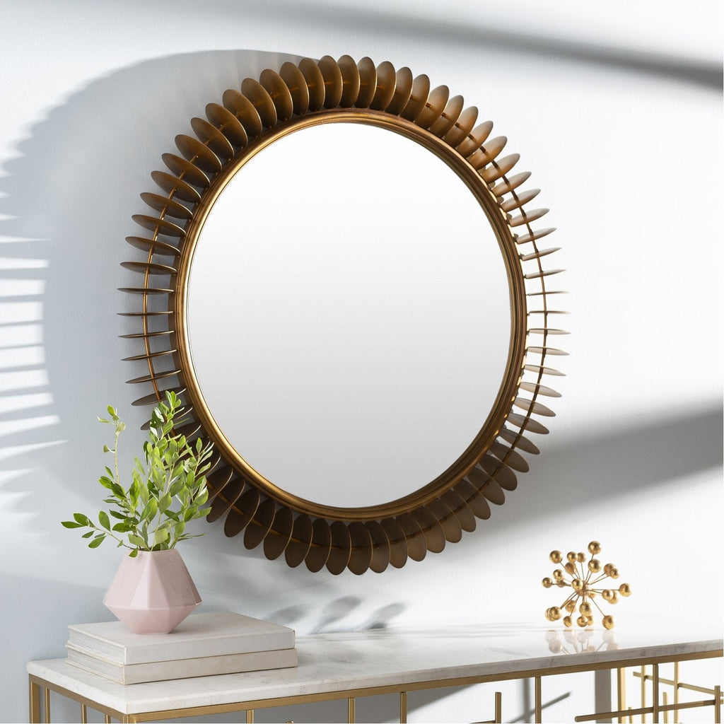 Mitzi MIZ-001 Sunburst Mirror in Gold by Surya