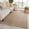 Poise Handmade Solid Rug in Beige & Black