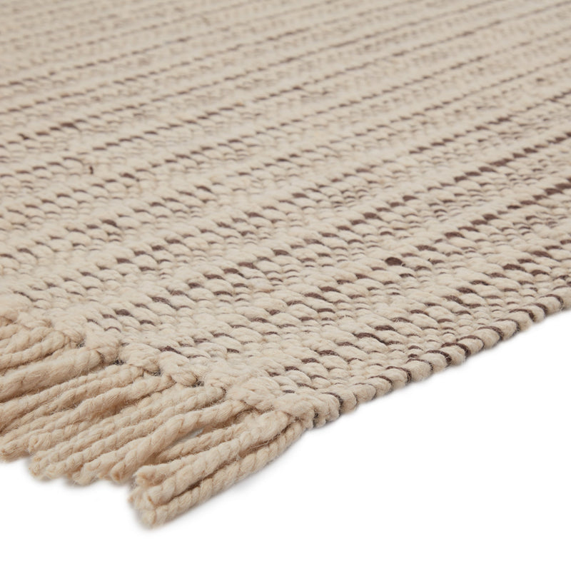 Poise Handmade Solid Rug in Cream & Taupe