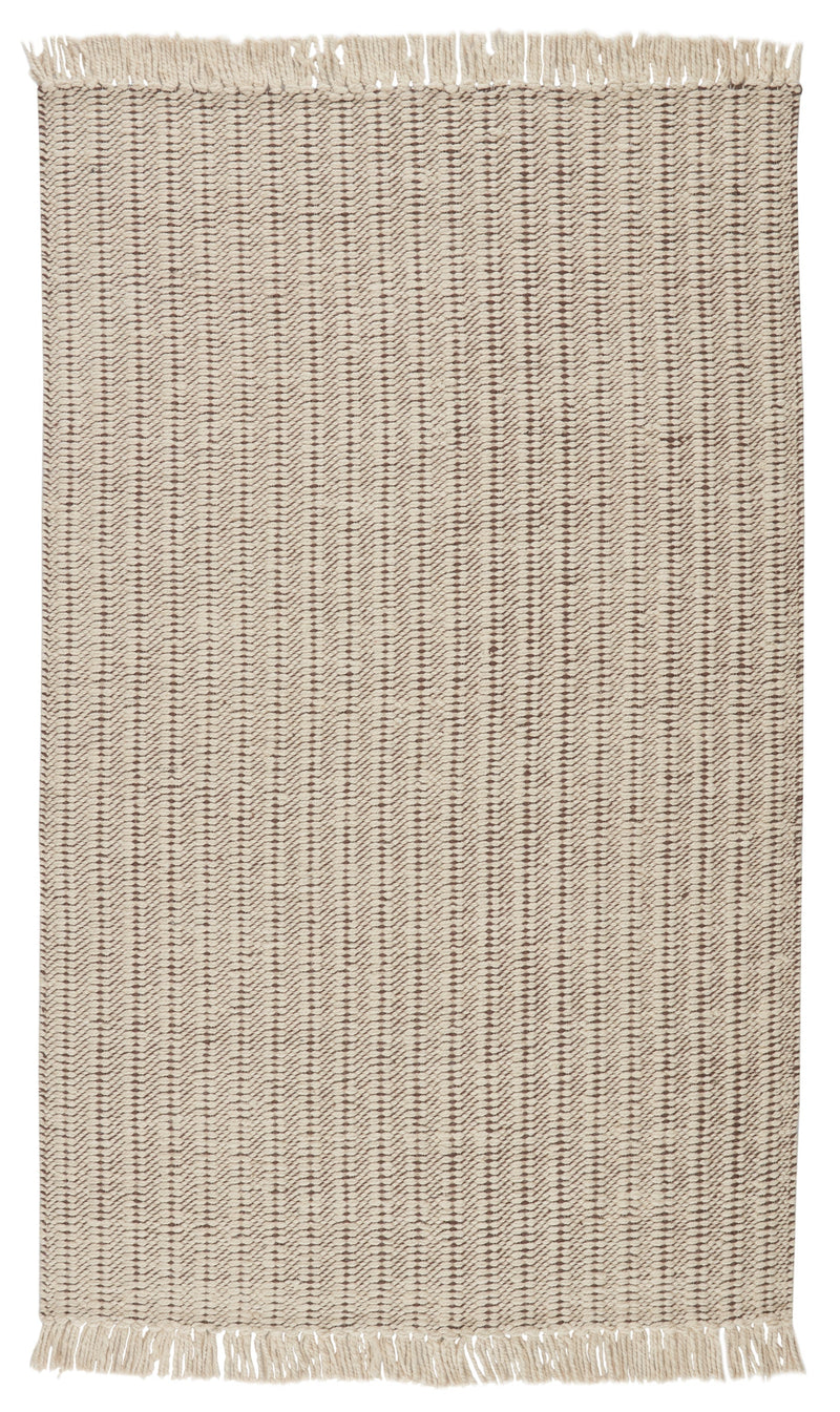 Poise Handmade Solid Rug in Cream & Taupe