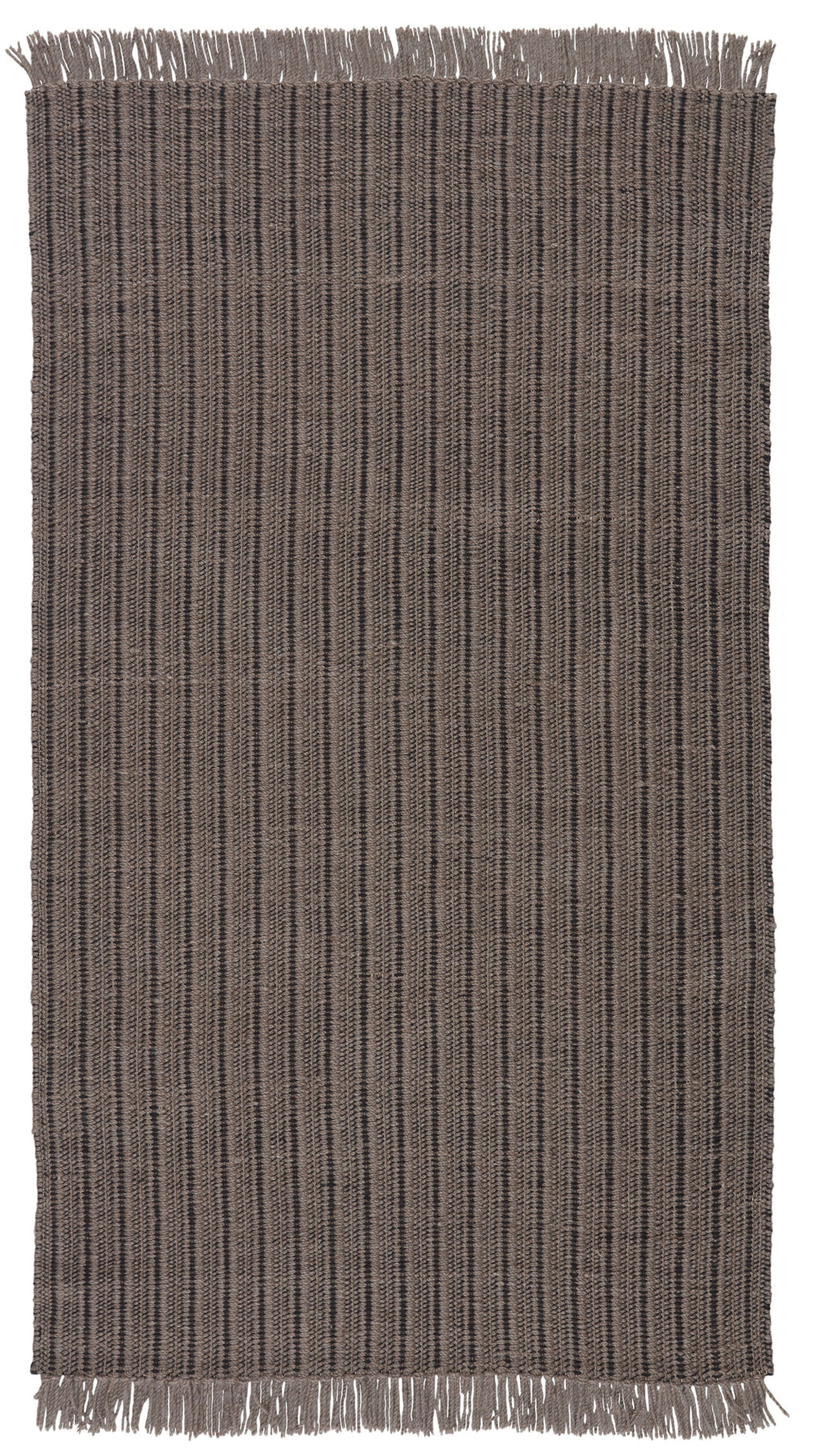 Poise Handmade Solid Rug in Gray & Black