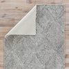 Exhibition Handmade Geometric White & Dark Gray Area Rug