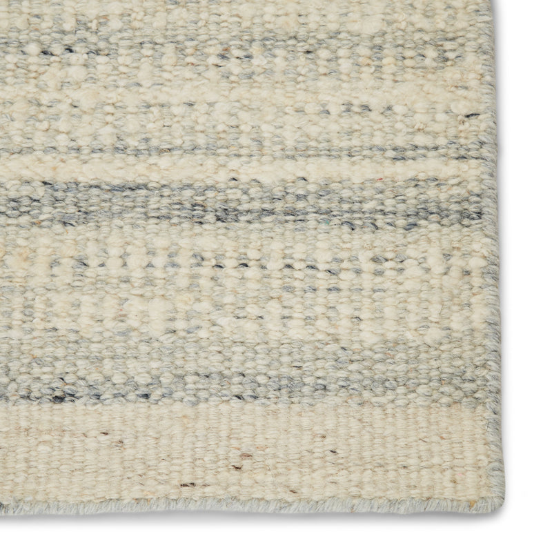 Culver Handmade Stripes Light Gray & Cream Rug