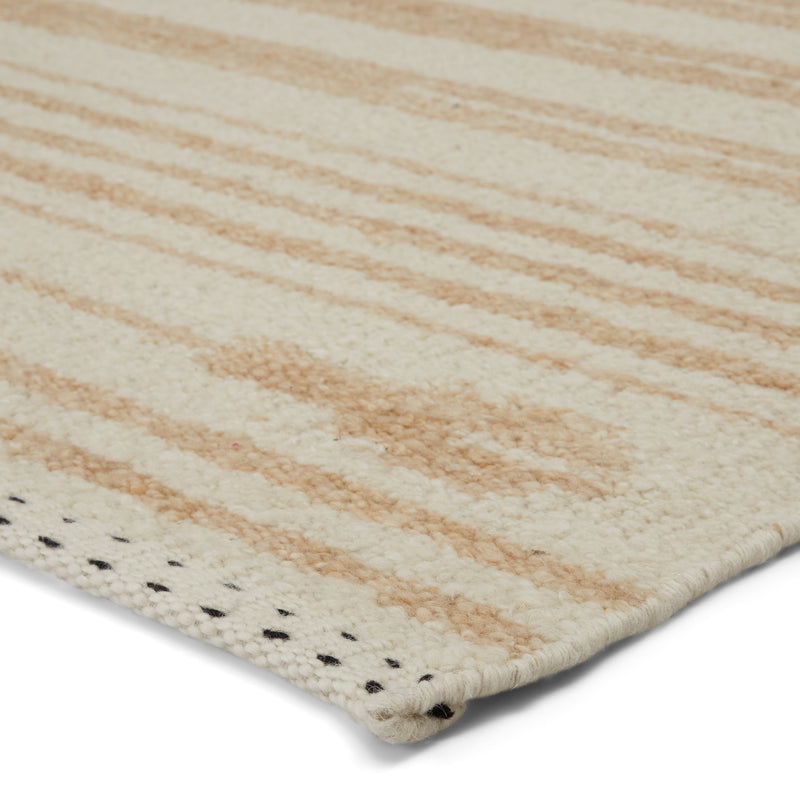 Lomita Handmade Stripes Light Tan & Cream Rug