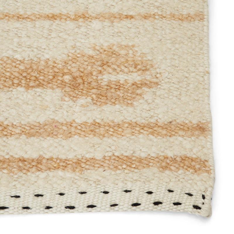 Lomita Handmade Stripes Light Tan & Cream Rug