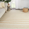 Lomita Handmade Stripes Light Tan & Cream Rug