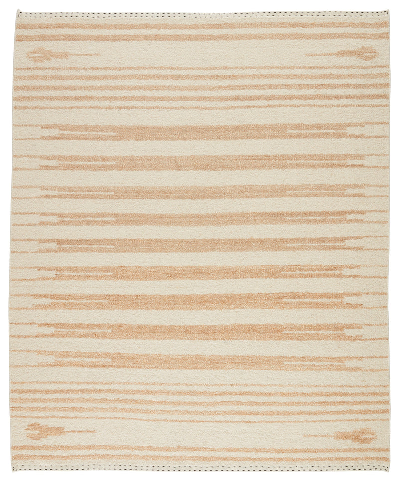 Lomita Handmade Stripes Light Tan & Cream Rug