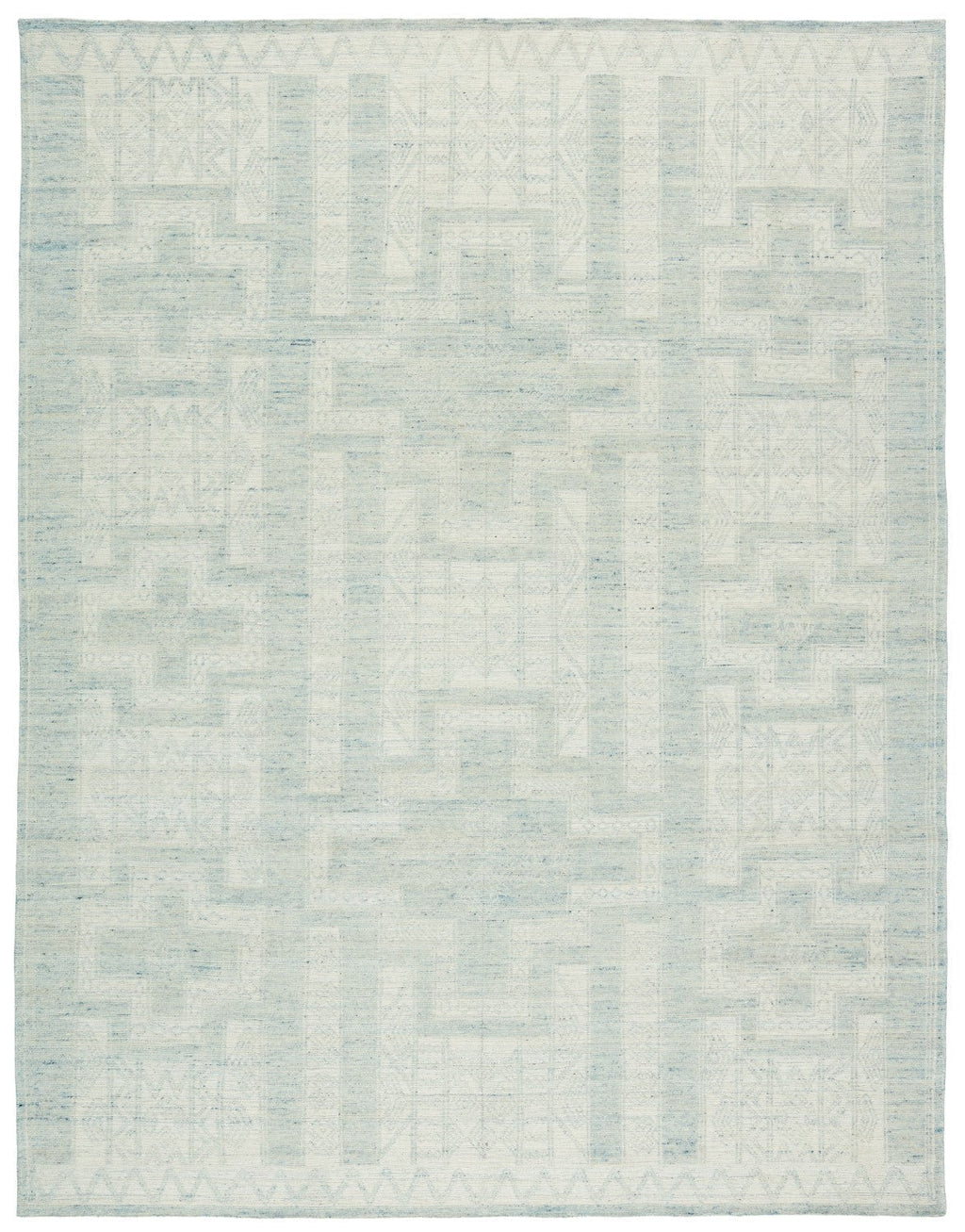 Monarch Hand Knotted Cirus Light Blue & Ivory Rug 1